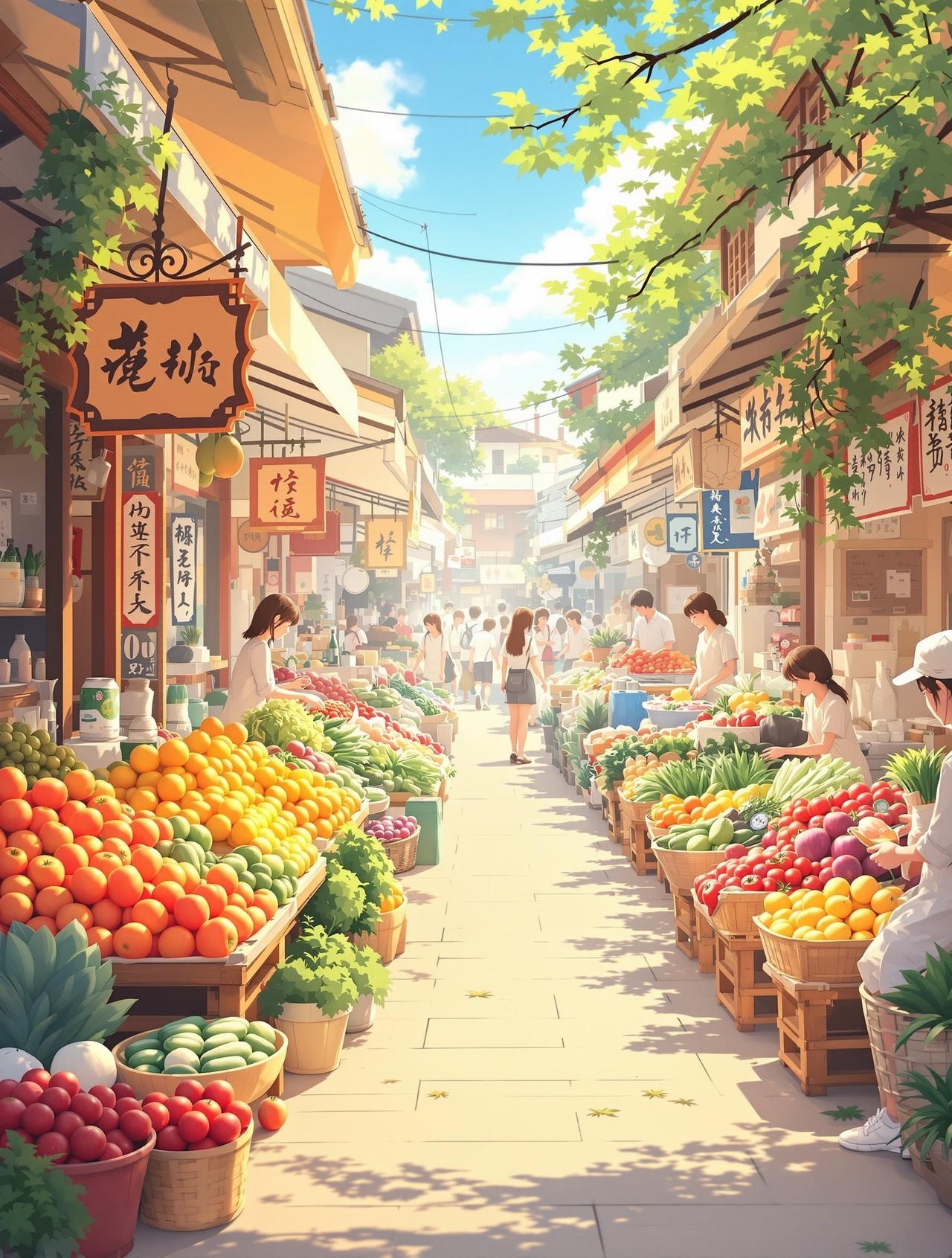 短剧电脑版 - 清晨菜市场